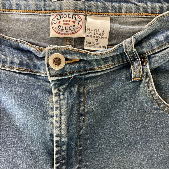 VTG Carolina Blues Womens straight leg stretch sz 12 light wash - Picture 7 of 7